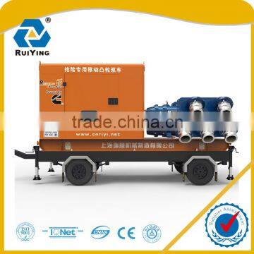 1000m3hr high flow cam rotor pump with diesel engine