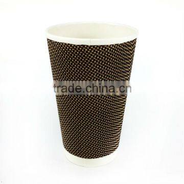 8OZ 12OZ 16OZ Disposable Custom Ripple Wall Coffee Paper Cup photo-4