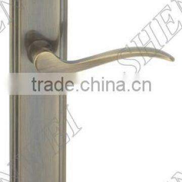 128-374 AB zinc door handle on iron plate