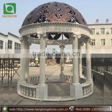 White marble garden stone carving gazebo