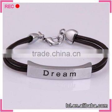 Wholesale leather engravable bracelets for sale, bracelets and bangles for big wrist