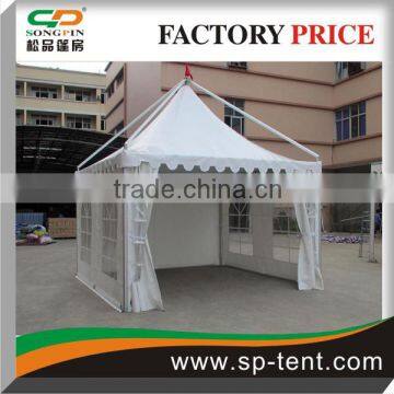 aluminum gazebo 5x5m in white PVC fabric and aluminum frame