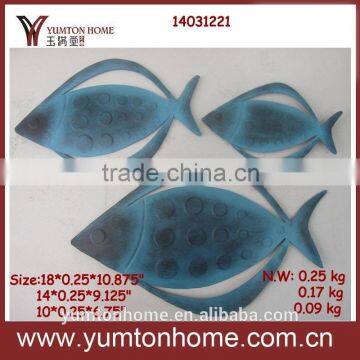 2015 new style Metal ocean fish wall decor and metal fish
