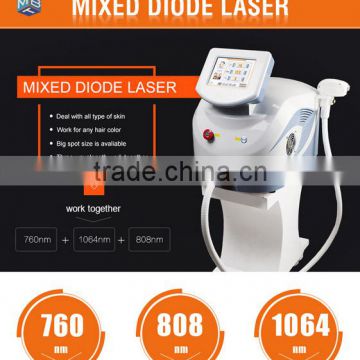 Painless micro channel mixed 808nm diode laser hair removal / 808nm diode laser permanent hair removal