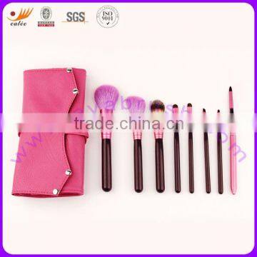 Hot Red 8pcs Cosmetic Brush Set for Gift/Promotion