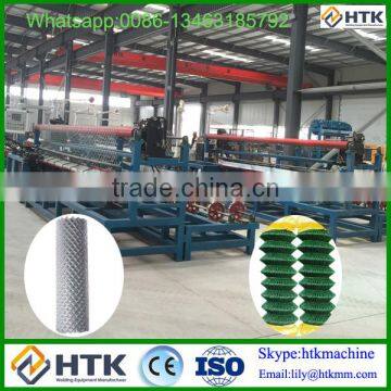 Automatic Chain Link Fence Diamond Mesh Making Machine to Make Wire Mesh Fence China