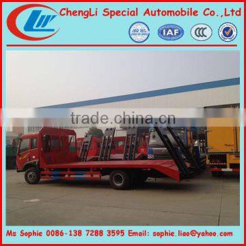 FAW carry bulldozer truck,bulldozer transportation truck,flat back trucks