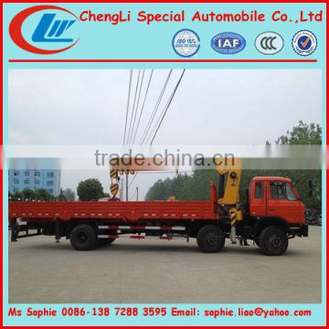 truck crane, used crane truck, 6x2 dongfeng truck with crane 10,000kg truck mounted crane