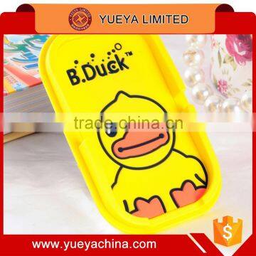 Cartoon designed silicone anti-slip cellphone mobile phone holder rack-yellow duck