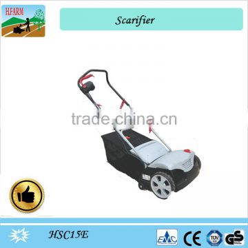 Mini hand-push electric lawn scarifier/ mover