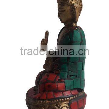 Brass Buddha Statue With Stone Finish photo-3