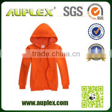 2015 Sublimation 100% Combed Cotton Plain Black Zipper Hoodie for Sale photo-4