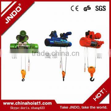 FEM Standard CD MD 3 ton electric wire rope hoist 12 volt