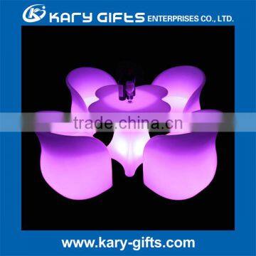 Dining room furniture in china plastic led restaurant patio furniture