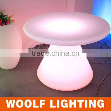 Modern Round Restaurant Illuminated LED Dinner Table