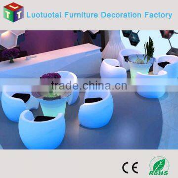 plastic illuminated RGBW color change led furniture/led chair/led sofa