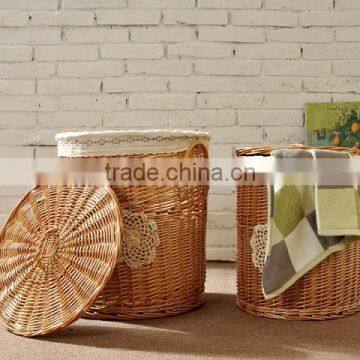 Wholesale cheap handmade willow corner storage basket