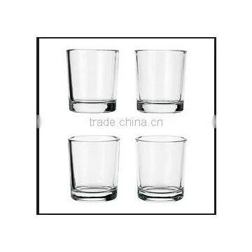 Haonai Wholesale Clear Glass Votive Candle Holders Wedding Christening Table Decor photo-2