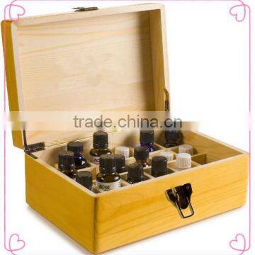 Professional Customizable Dividers Holiday Essential Oil Wood Gift Box With Chic Handle and Clasp photo-4