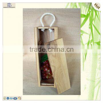 Antique String Handle Burning Color Wine Case Box photo-5
