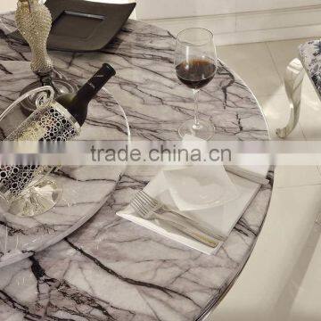 TH381 Hot Sale Modern Marble Stainless Steel Dining Table photo-5