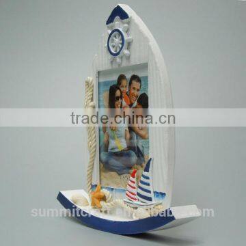 Mediterranean Handmade Boat Resin Photo Frame photo-5