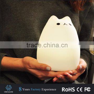 novelty LED night light silicone cover antique bedside fancy animal lamp