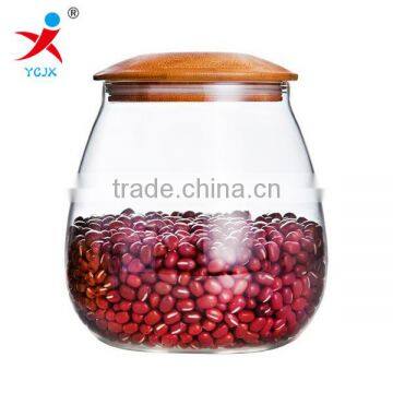 Transparent borosilicate glass container for dry food