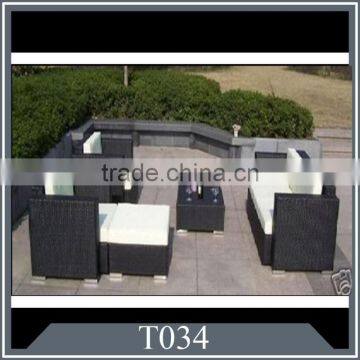 PE rattan outdoor furniture aluminum frame sofa set