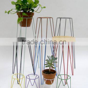 China supplier home indoor colorful metal type customized iron flower pot stand