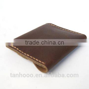 Customize Genuine Leather RFID Blocking Card Holder Cash Pocket Portable Wallet Retro Style photo-5