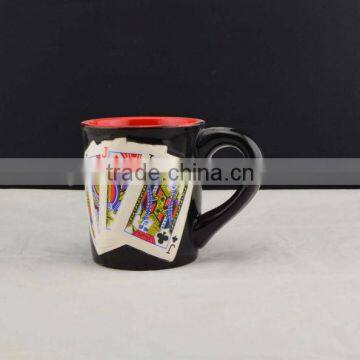 porcelain ceramic coffee mug with lid