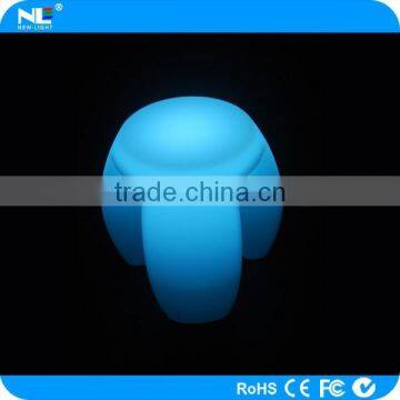 Elegant Plastic LED Three-legged Decorative Bar Stools / 3D Colorful LED Magic Lighted Stool photo-4
