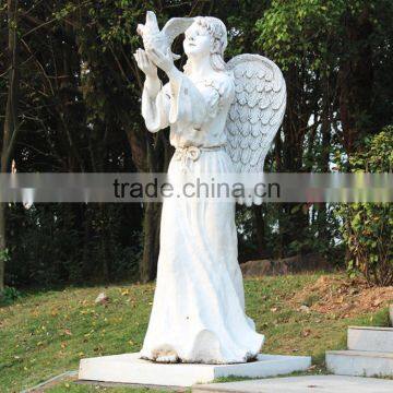 Outdoor Garden Sculpture Life Size Female Marble Angel Statue photo-3