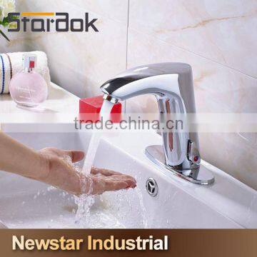 Star.aok Modern Design Chrome Plated Brass Wash Basin Sensor Faucet photo-2