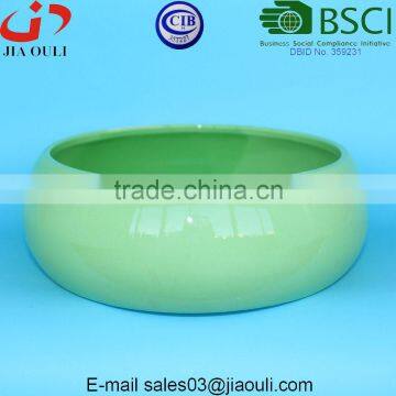 Decorative Display Bowl Round White/green Ceramic Succulent Plant Flower Planter Pot photo-4