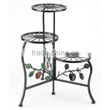 2016 Custom European Style 3-tier Black Metal Plant Flower Pot Stands photo-2