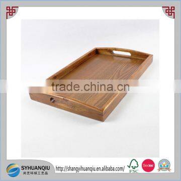 Plain Wood - Wooden Serving Tray 40cmx30cmx5.5cm in light brown color