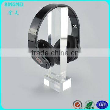 Gaming Headset Headphones Rack,Transparent Acrylic Headsets Holder Stand,Crystal Earphones Stand for PC photo-2