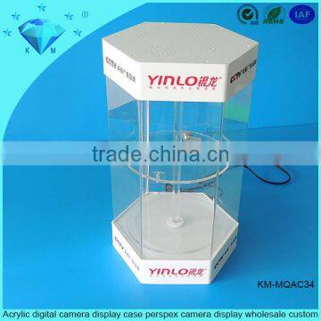 KM-AP41 High Quality Clear Acrylic Rotating Showcase,LED Display Showcase,acrylic Display Case With Lock and Key photo-6