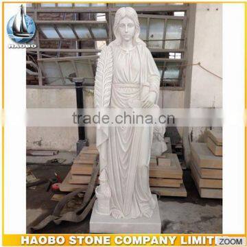 White marble statue carving