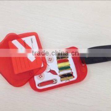 2015 New Design Plastic Needlework tool set Essential Sewing Tools Set With Luggage Tag