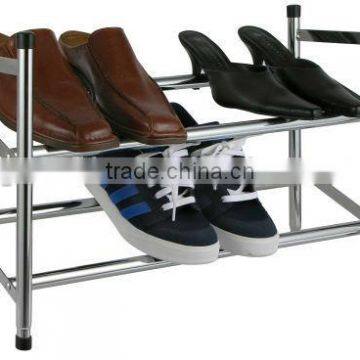 Simple Design Easy to Assembled Stainless Steel 2 Tier Metal Shoe Rack photo-3
