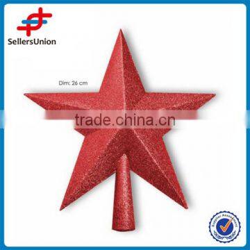 Color printing Red star shape christmas tree decoration