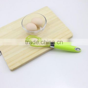 Green Silicone 5 wire loops mini wire whisk for egg