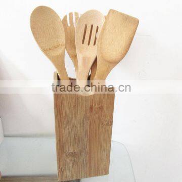 classic eco-friendly bamboo kitchen utensil set