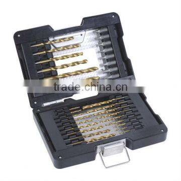 32pcs metal drill bit set in metal case