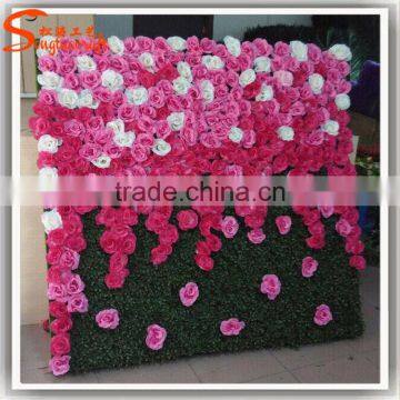 2016 hot sale artificial wedding flower wall imported from china for indoor decoration