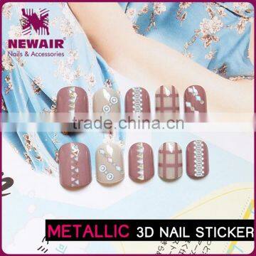 New Air Nail Shining Decorative Sticker Metallic Aluminum Nail Foil Stickers photo-2