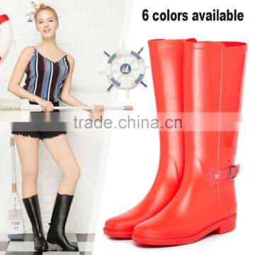new style front matt back shinny slim women fashion wellington rain boots